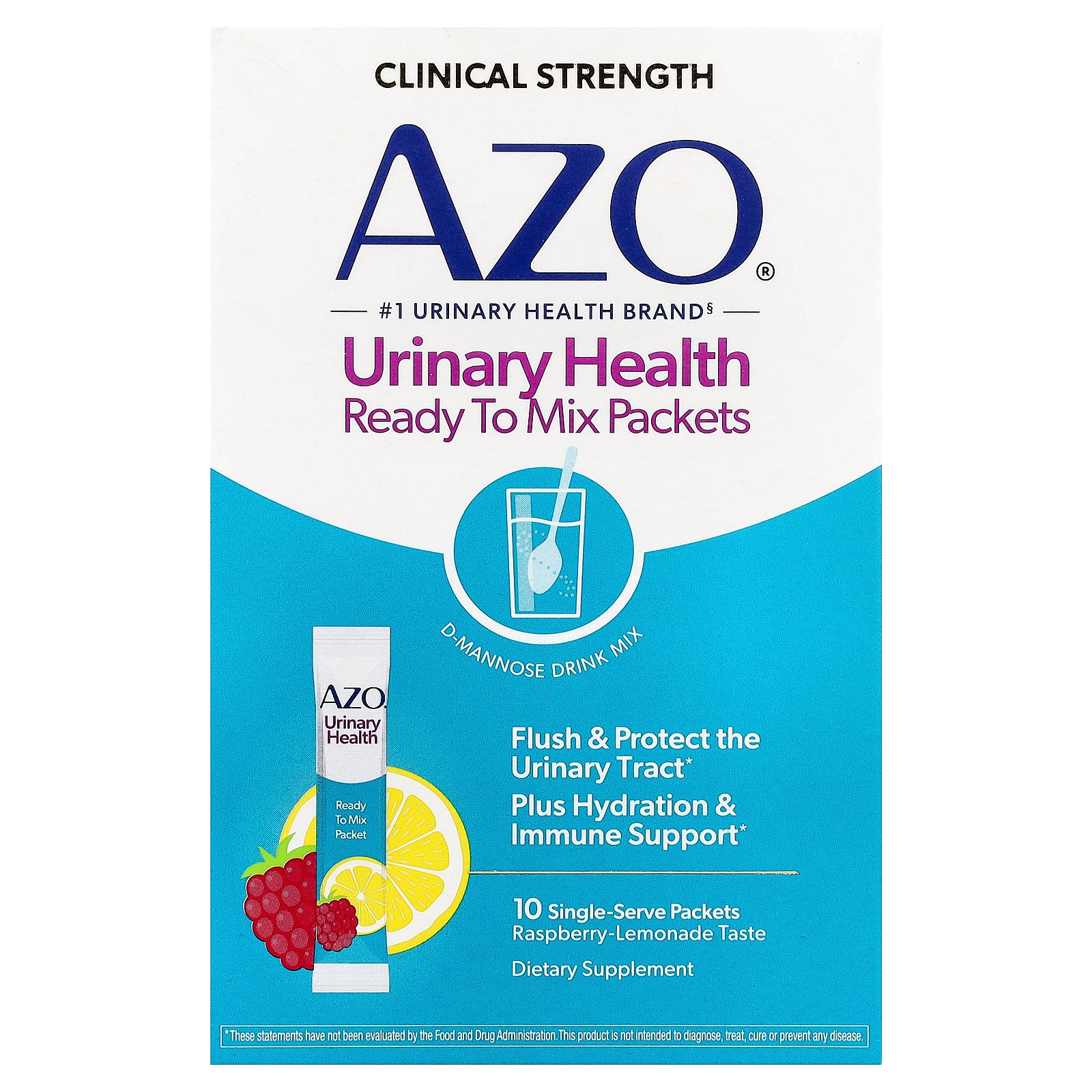 Foto 2 pulgar | Suplemento Azo Urinary Health Con Limonada De Frambuesa, 10 Paquetes - Venta Internacional.