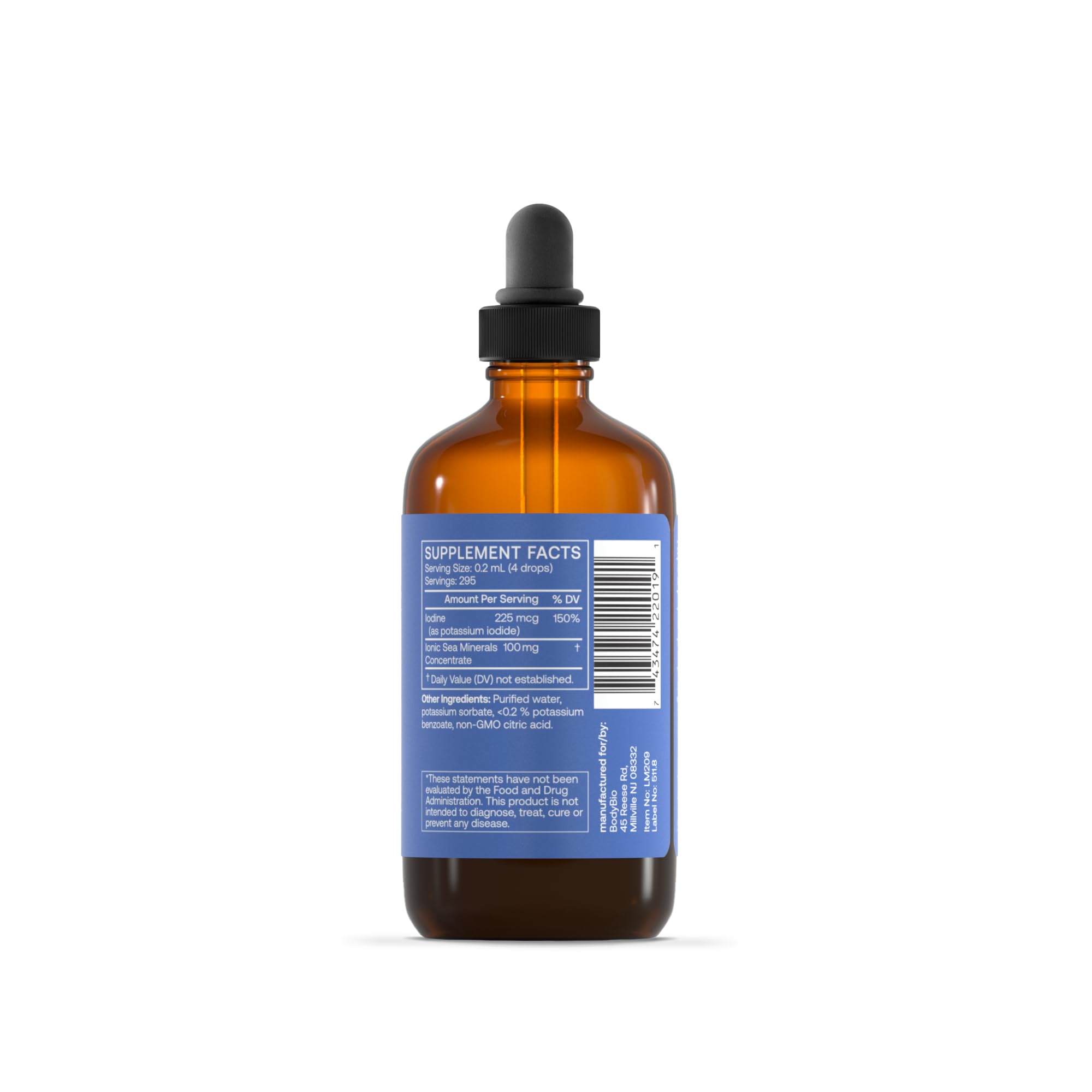 Foto 3 pulgar | Suplemento De Yodo Líquido Bodybio Para La Salud De La Tiroides 60 Ml - Venta Internacional.