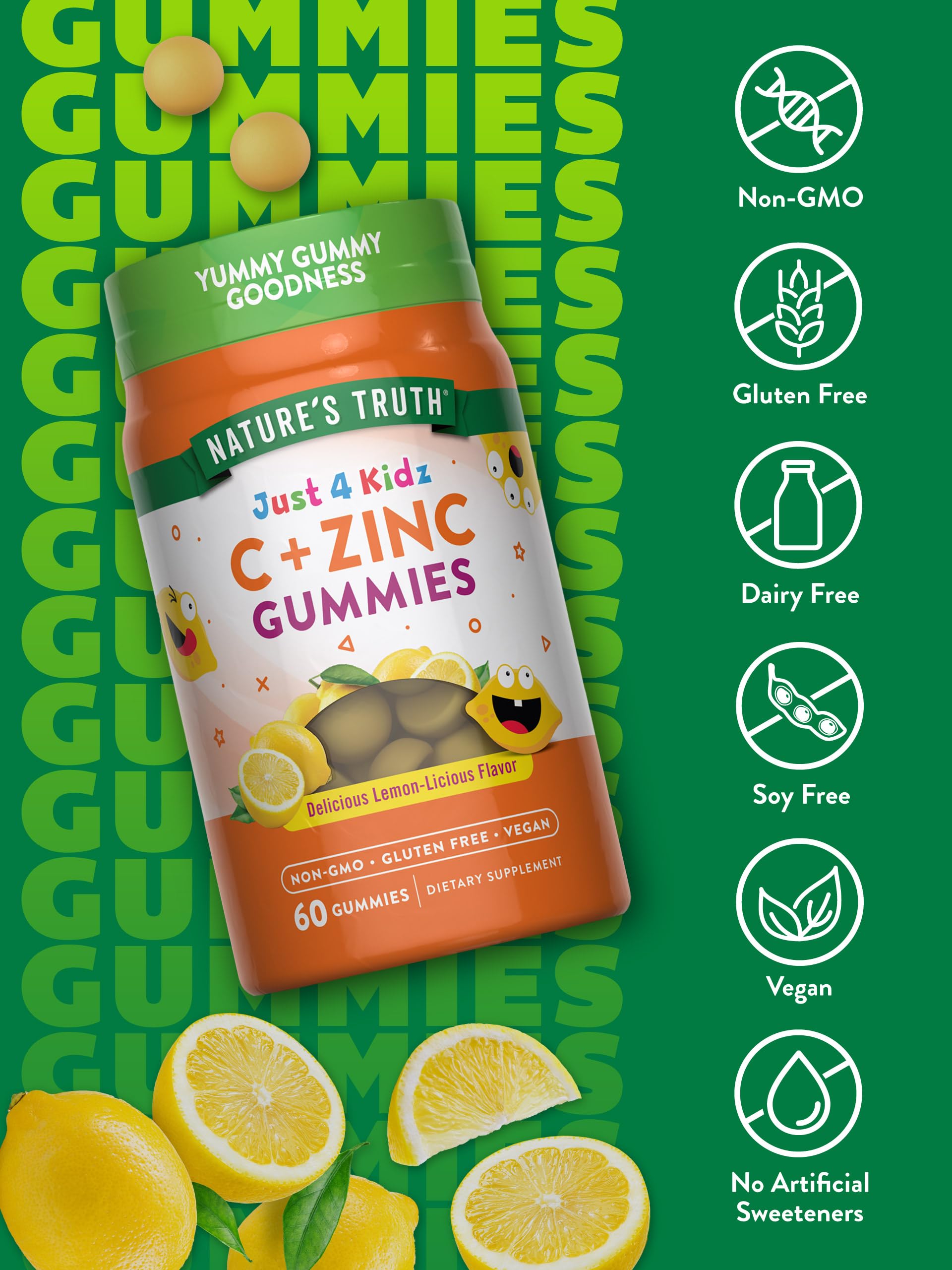 Foto 4 pulgar | Gomitas De Vitamina C Nature's Truth Para Niños Con Zinc, 60 Unidades - Venta Internacional.