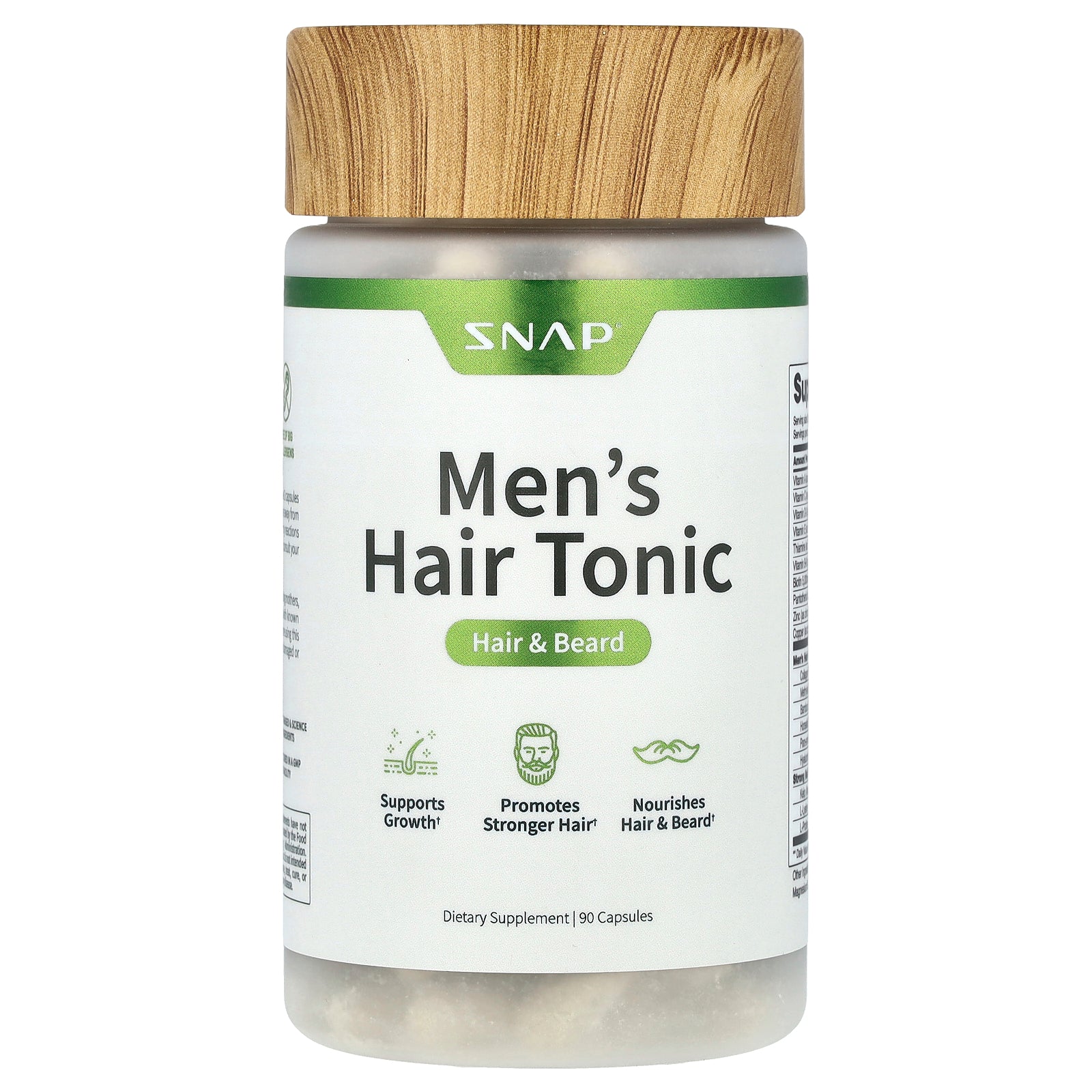 Foto 2 pulgar | Tónico Capilar Para Hombre Supplement Snap Supplements 90 Cápsulas - Venta Internacional.