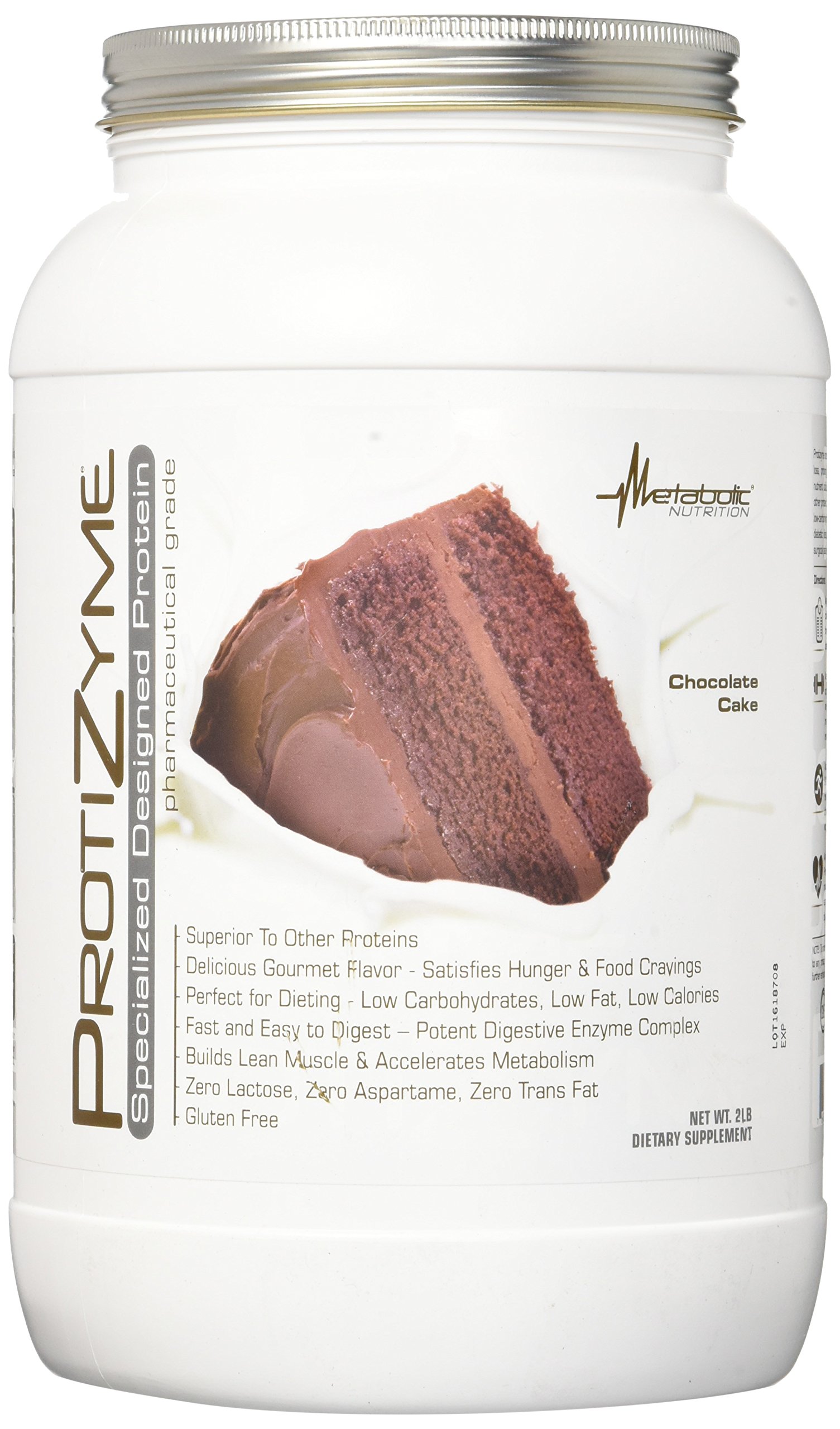 Foto 2 pulgar | Proteína En Polvo Metabolic Nutrition Protizyme Chocolate 907 G - Venta Internacional.