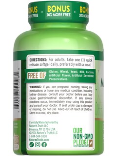 Foto 7 | Suplemento Nature's Truth Magnesio 400 Mg 72 Cápsulas Blandas - Venta Internacional.