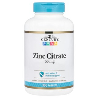 Foto 1 | Suplemento De Citrato De Zinc De 21st Century Healthcare, 50 Mg, 360 Tabletas - Venta Internacional.