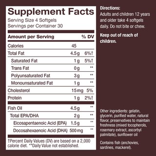 Foto 2 | Suplemento De Aceite De Pescado Nature's Way Nutrasea Hp Omega-3 1500 Mg - Venta Internacional.