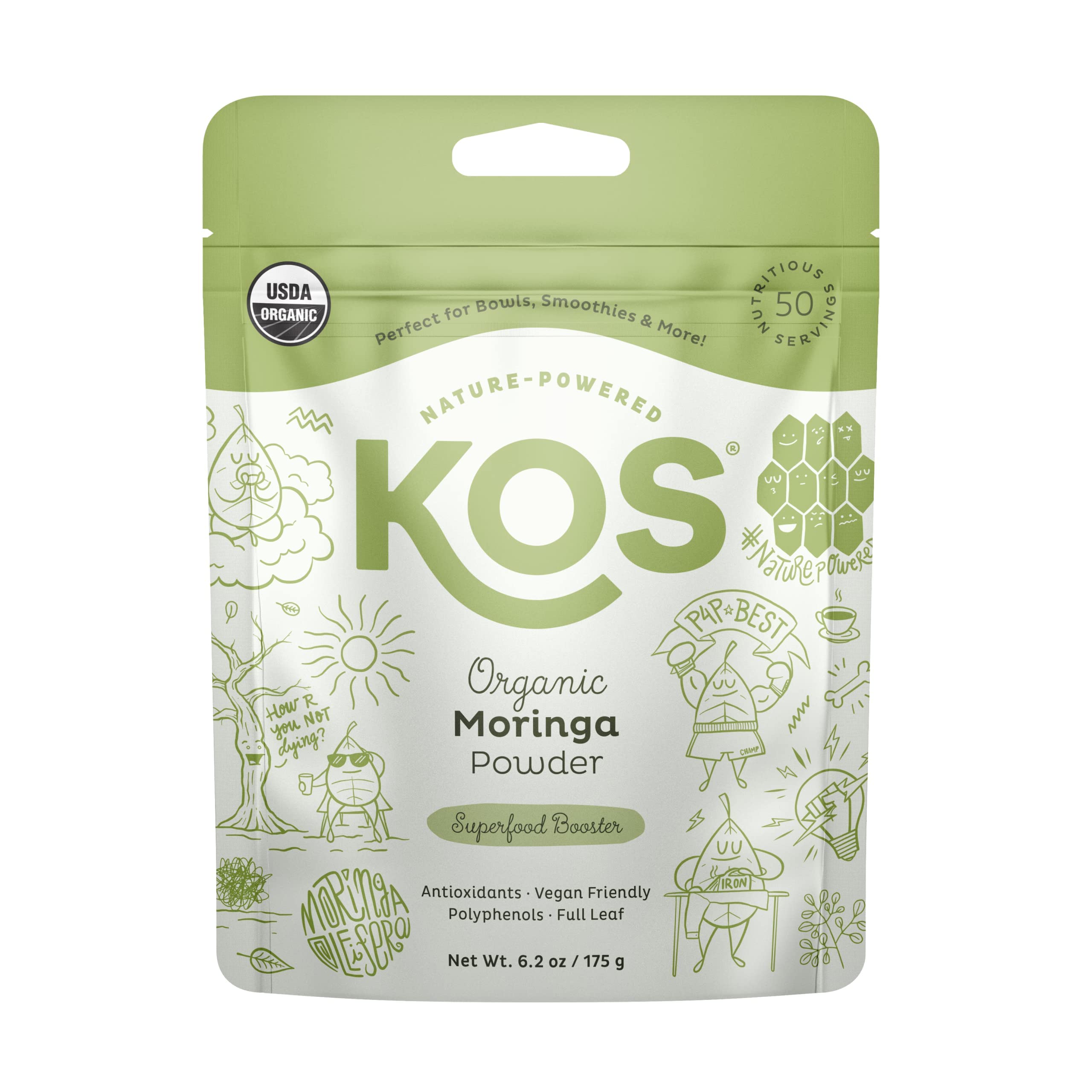 Foto 2 pulgar | Polvo De Moringa Orgánica Kos - Venta Internacional.