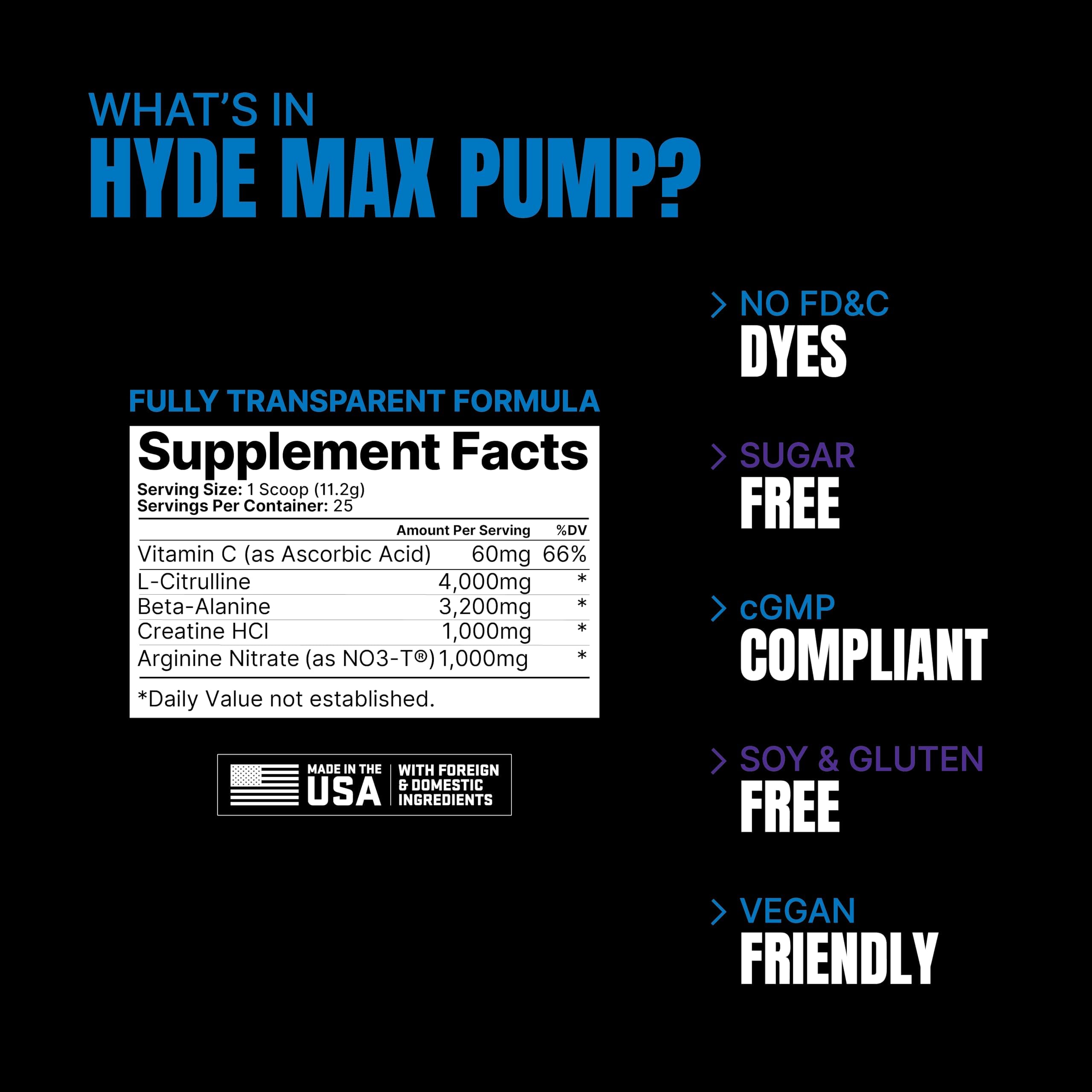 Foto 7 pulgar | Bomba De Óxido Nítrico Prosupps Hyde Max Pump Antes Del Entrenamiento, 25 Porciones - Venta Internacional.