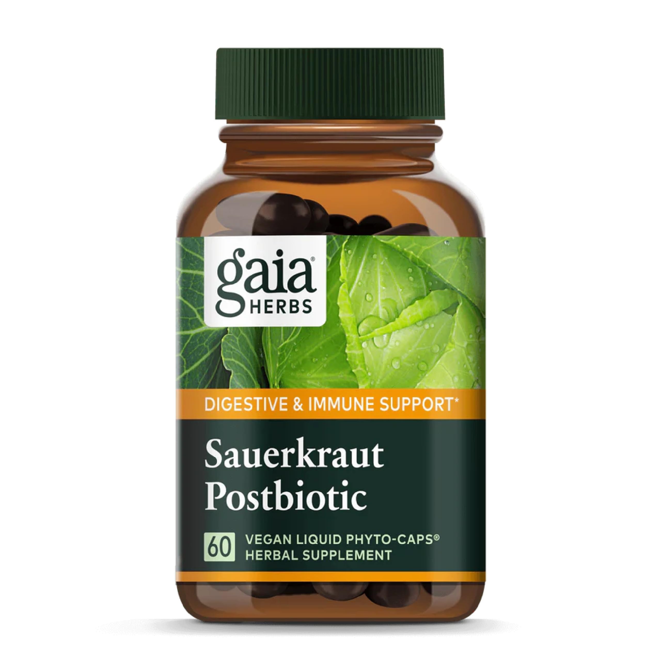 Foto 2 pulgar | Suplemento Gaia Herbs Sauerkraut Postbiotic 60 Cápsulas Veganas - Venta Internacional.