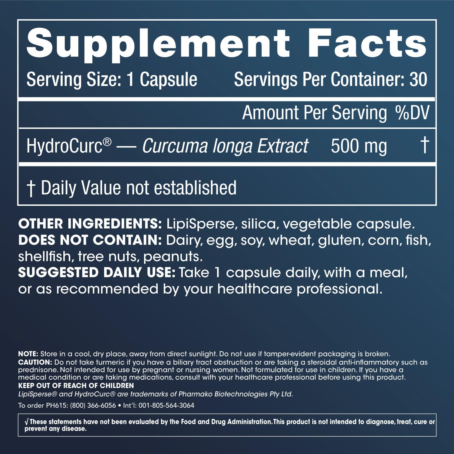 Foto 3 pulgar | Suplemento Prohealth Hydrocurc  Longevity 500 Mg 30 Cápsulas - Venta Internacional.