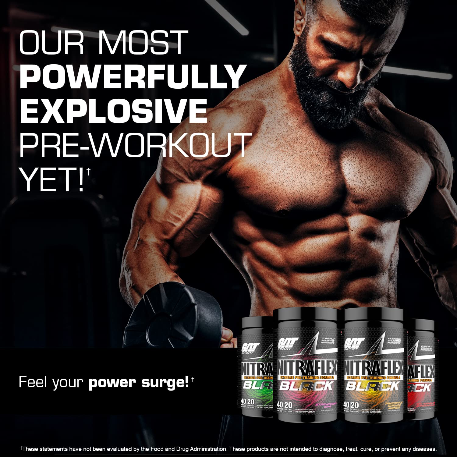 Foto 5 pulgar | Suplemento Gat Sport Nitraflex Black Pre-training, 480 Ml, 40 Porciones - Venta Internacional.