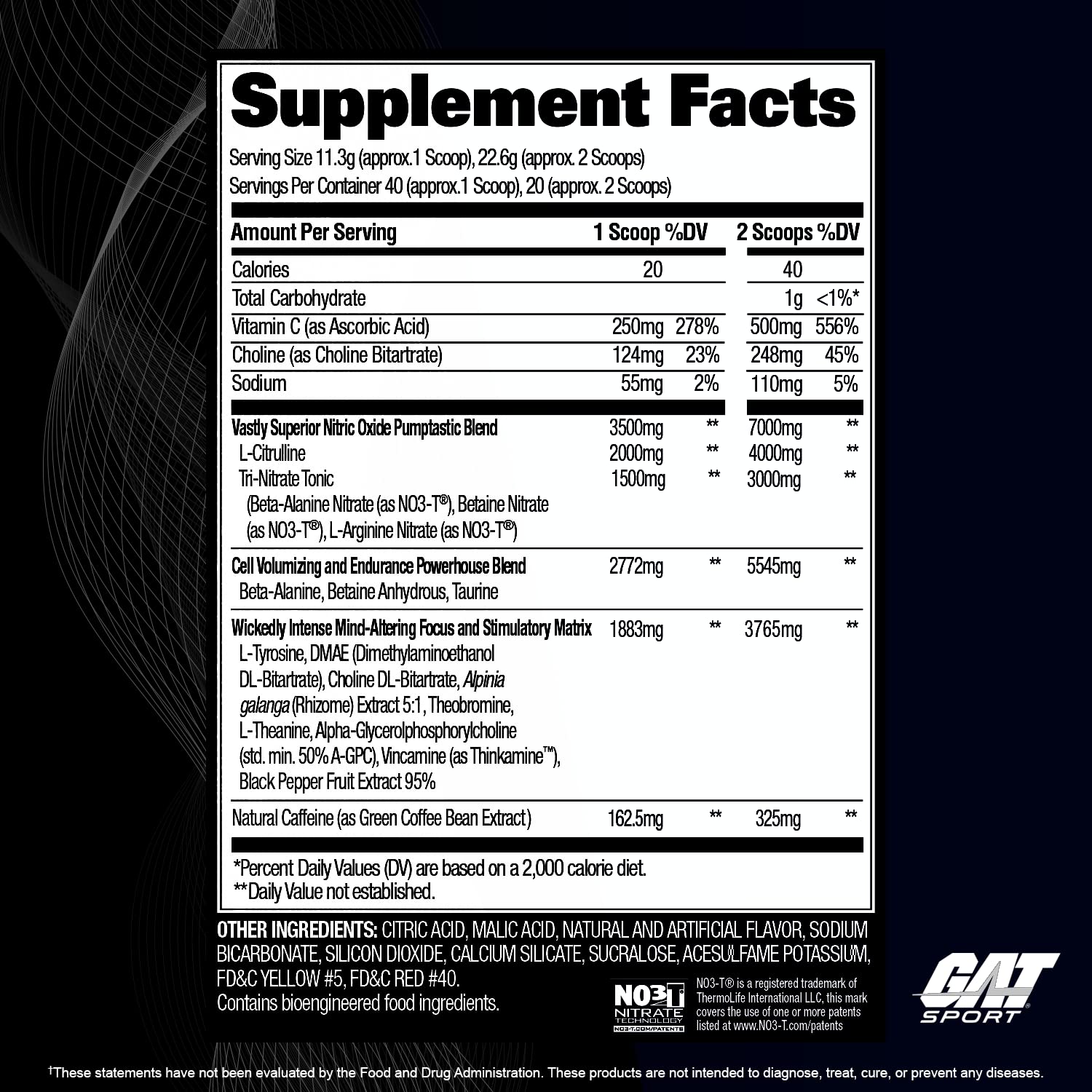 Foto 7 pulgar | Suplemento Gat Sport Nitraflex Black Pre-training, 480 Ml, 40 Porciones - Venta Internacional.