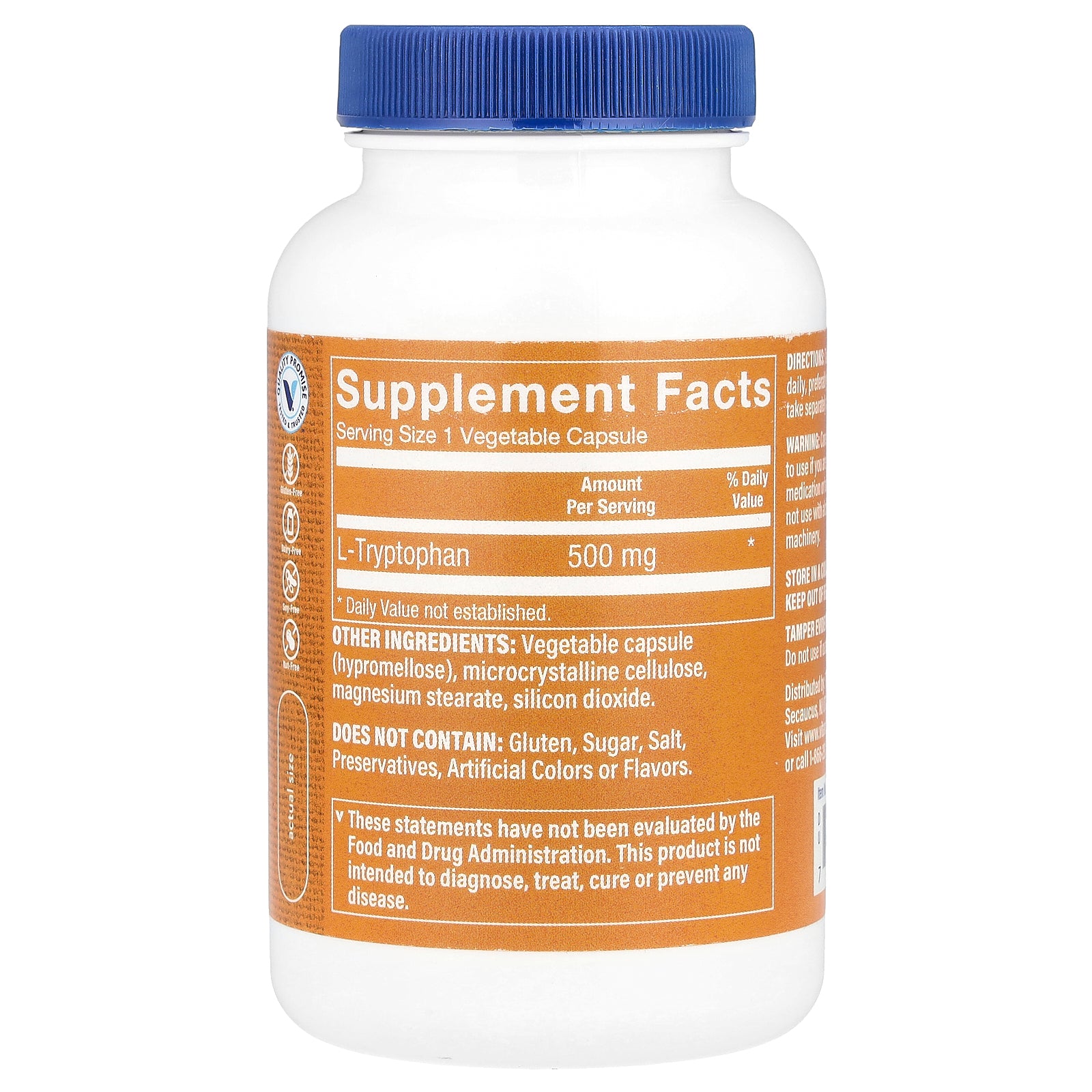 Foto 3 pulgar | Complement The Vitamin Shoppe L-triptófano 500 Mg 120 Cápsulas - Venta Internacional.