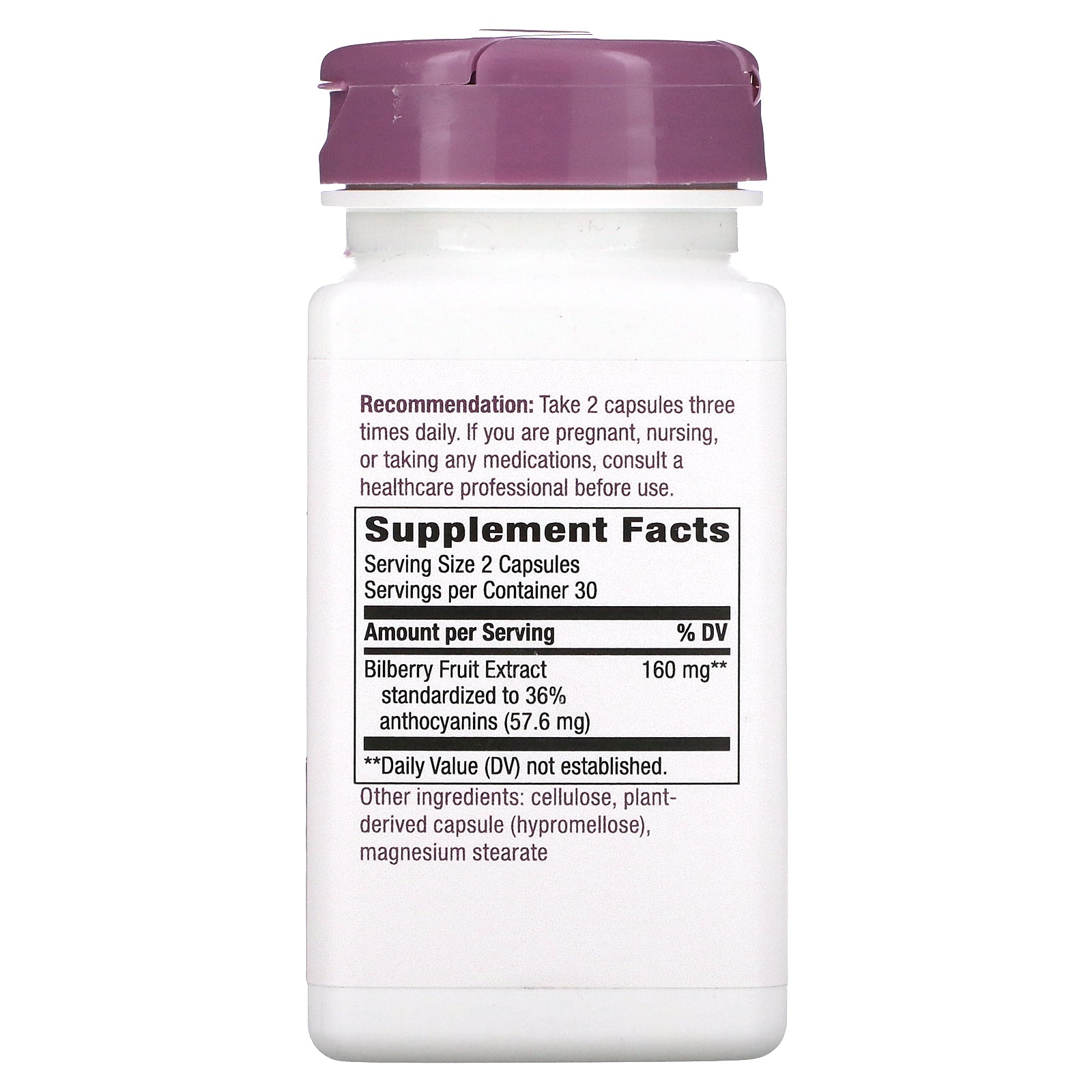 Foto 3 pulgar | Suplemento Nature's Way Bilberry 80 Mg 60 Cápsulas Veganas - Venta Internacional.