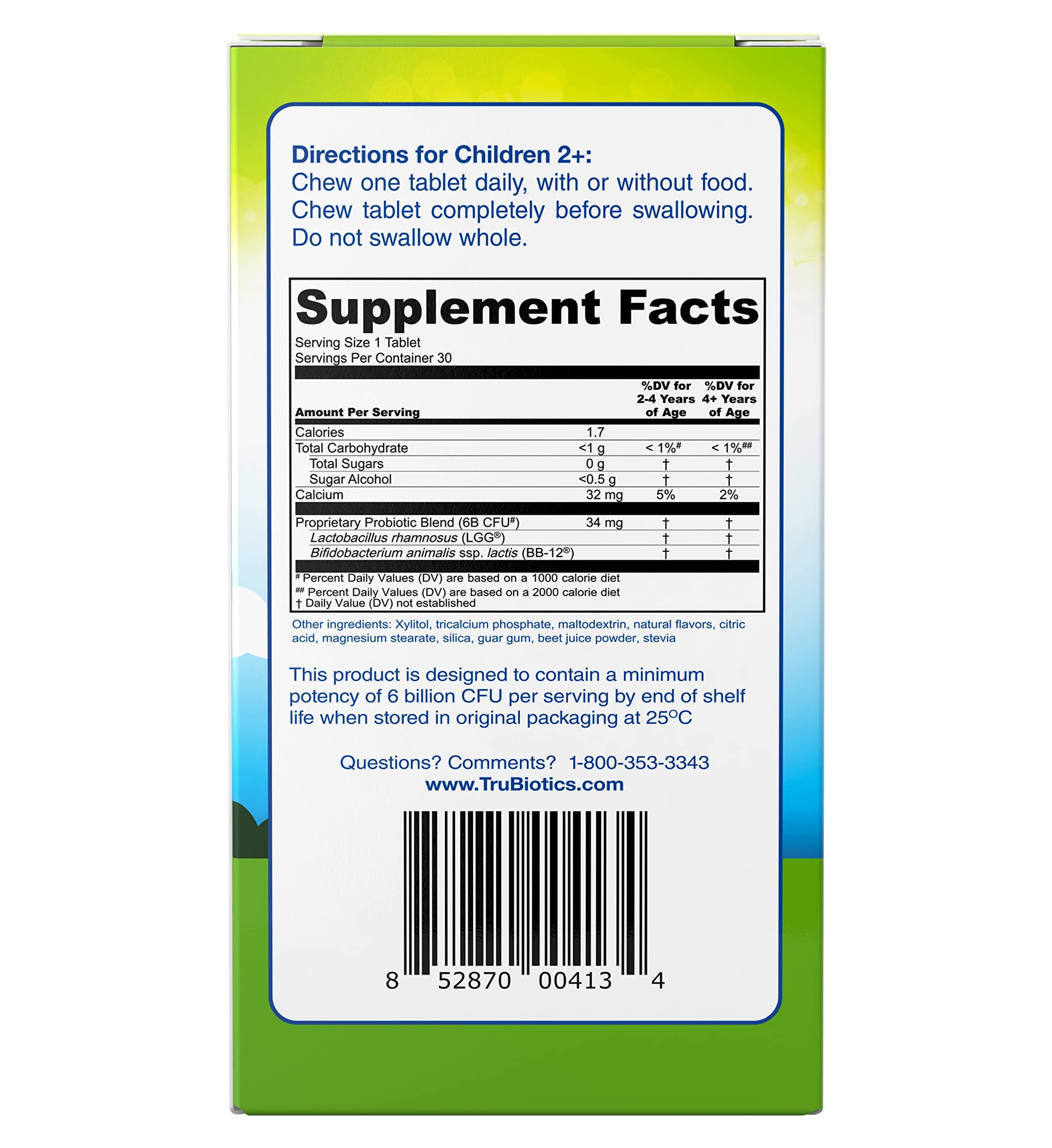 Foto 5 pulgar | Probióticos Trubiotics Kids Salud Digestiva E Inmunológica 30 Comprimidos - Venta Internacional.