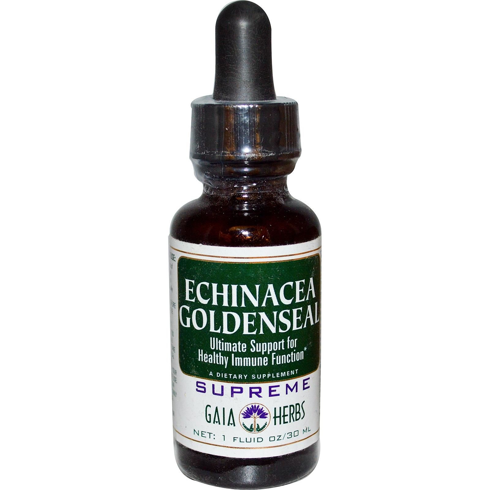 Foto 2 pulgar | Líquido Supreme Extract Gaia Herbs De Equinácea/sello Dorado, 30 Ml - Venta Internacional.