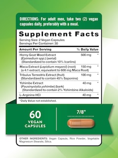 Foto 2 | Complementa Nature's Truth Horny Goat Weed Con Maca, 60 Cápsulas - Venta Internacional.