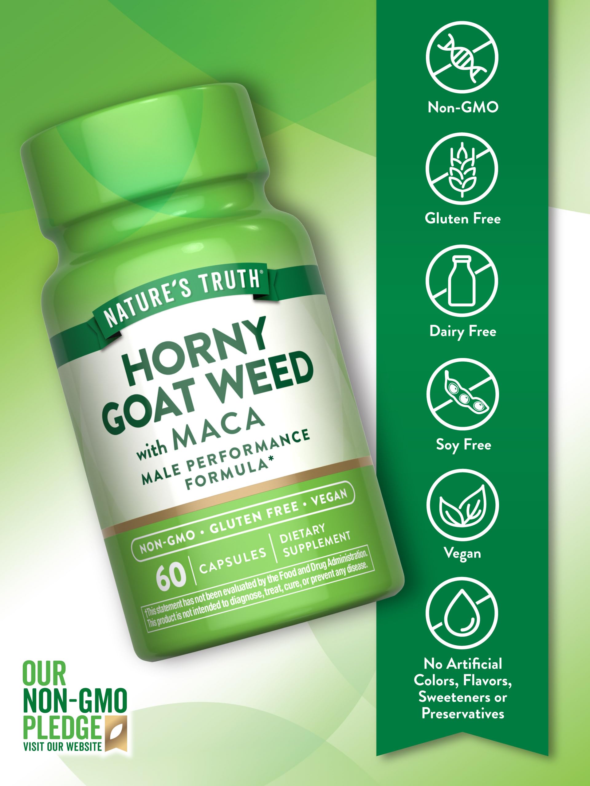 Foto 4 pulgar | Complementa Nature's Truth Horny Goat Weed Con Maca, 60 Cápsulas - Venta Internacional.