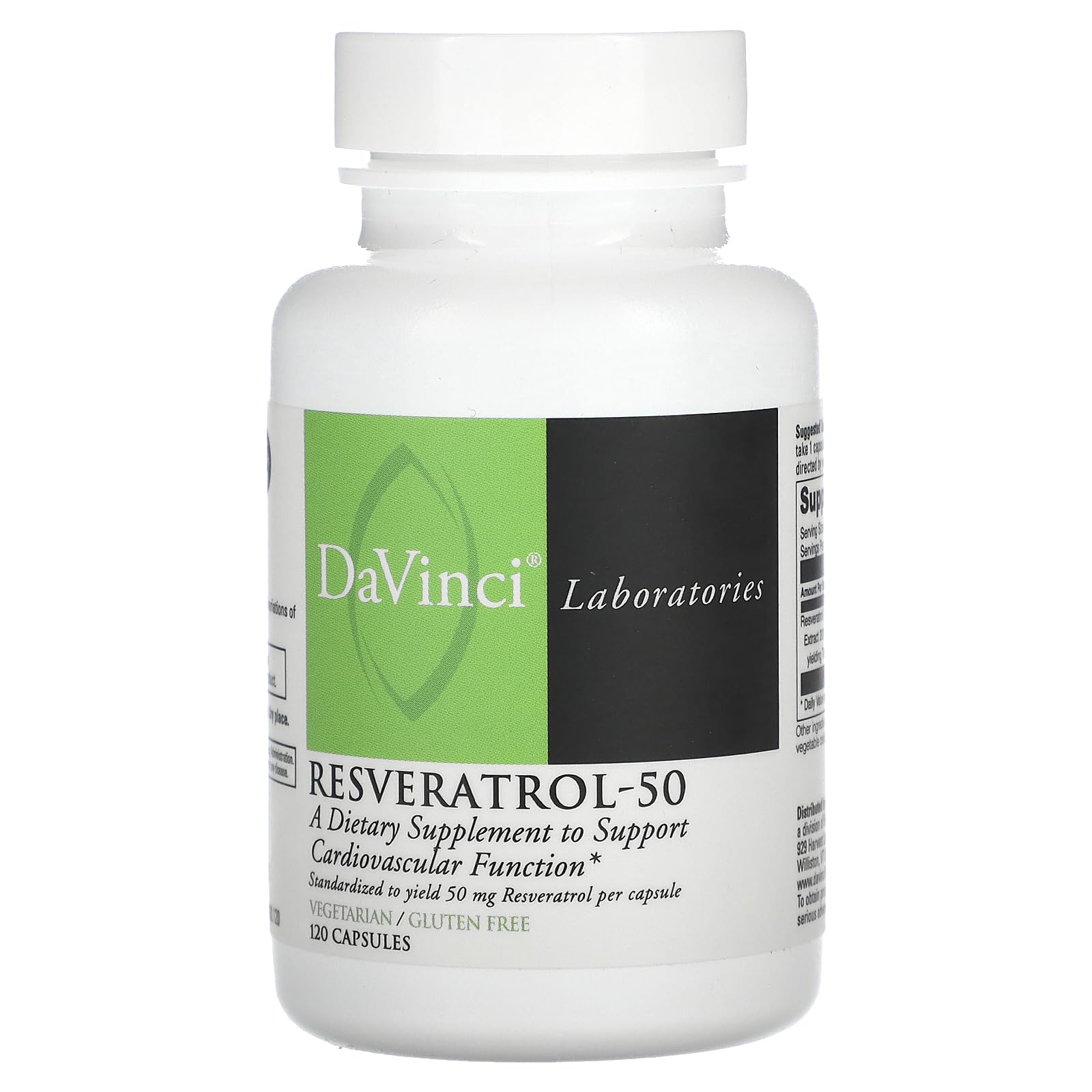 Foto 2 pulgar | Suplemento Alimenticio Resveratrol-50 De Davinci Laboratories, 120 Cápsulas - Venta Internacional