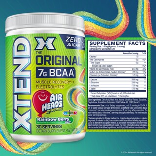 Foto 2 | Bcaa Powder Xtend Original Airheads Rainbow Berry 30 Porciones - Venta Internacional.
