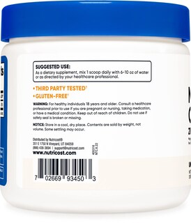 Foto 3 | Suplemento Nutricost De Citrato De Magnesio En Polvo 250 G - Venta Internacional.