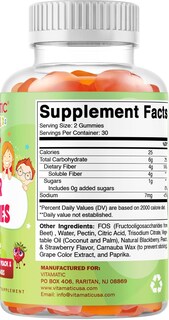 Foto 3 | Gomitas De Fibra Vitamatic Kids Extra Strength 4g 60 Unidades - Venta Internacional.
