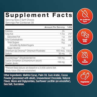 Foto 7 | Suplemento Force Factor Ultra Berberine, Chocolate Y Menta, 60 Cápsulas Masticables Blandas - Venta Internacional.