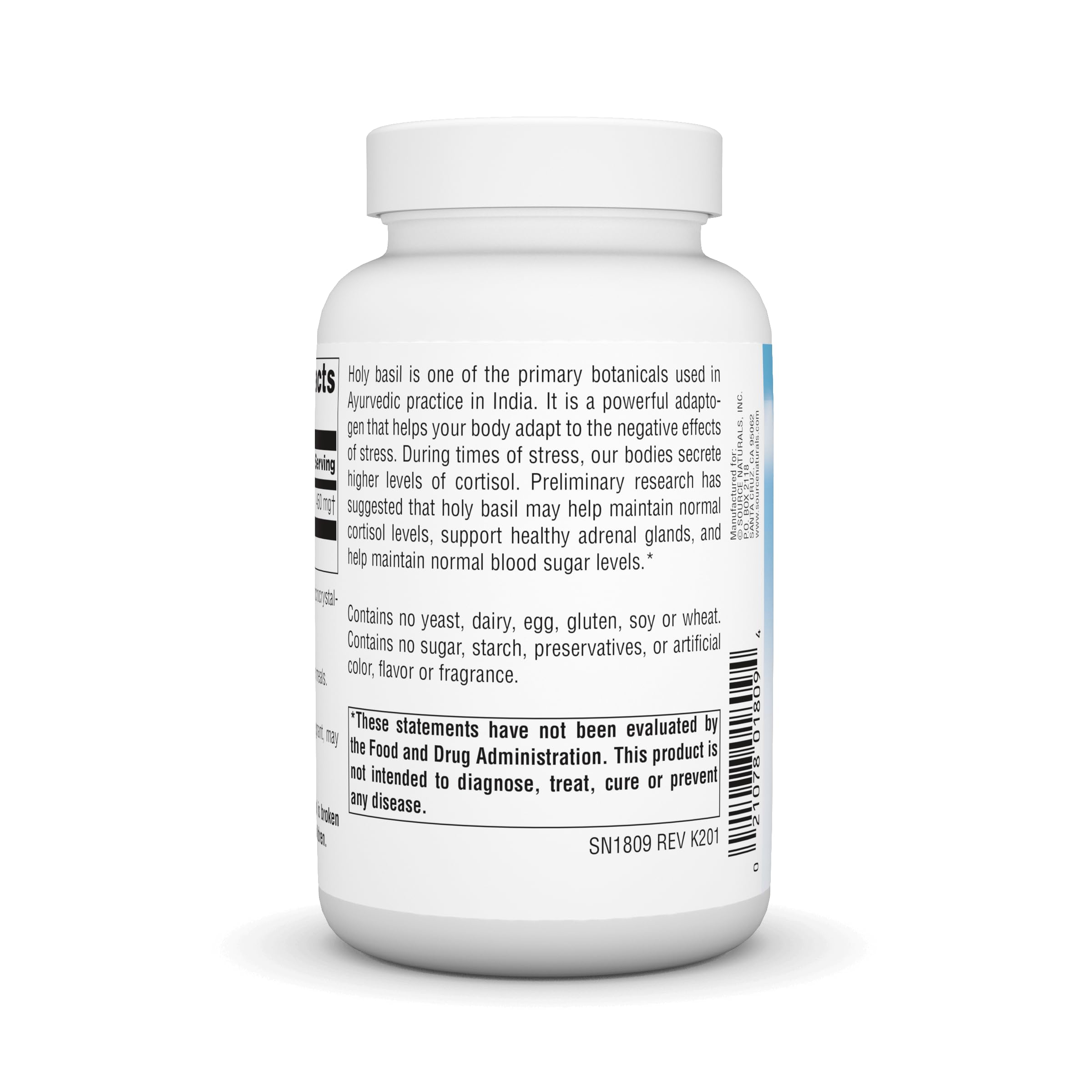 Foto 4 pulgar | Extracto de Albahaca Sagrada De Supplement Source Naturals 450 Mg 120 Cápsulas - Venta Internacional