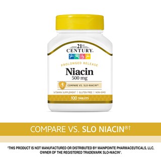 Foto 2 | Suplemento De Niacina Del Siglo Xxi 500 Mg De Liberación Prolongada X100 - Venta Internacional.
