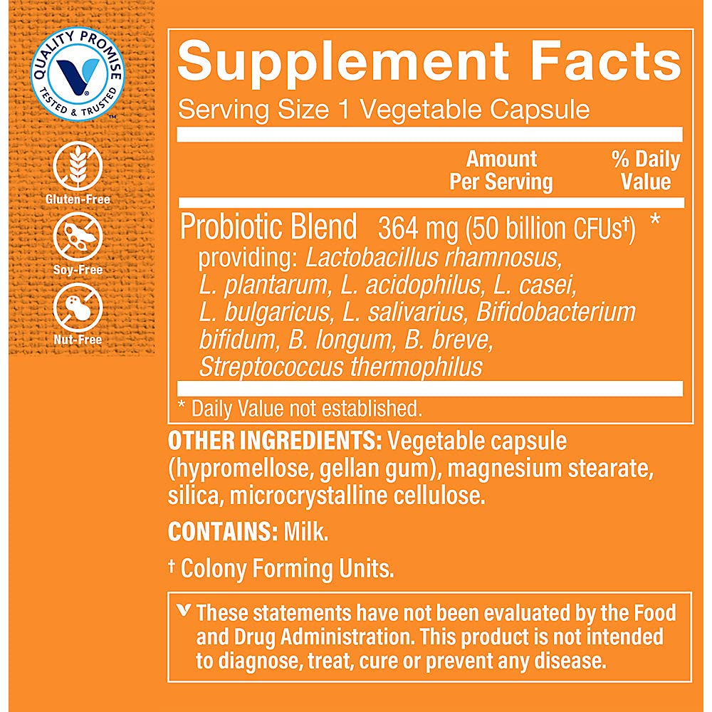 Foto 4 | Probiótico The Vitamin Shoppe Para Mujer, 50 Mil Millones, 60 Cápsulas - Venta Internacional.