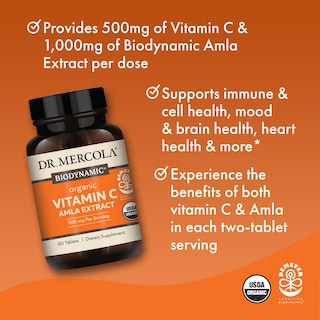 Foto 4 | Suplemento De Vitamina C Orgánica Biodinámica Del Dr. Mercola 500 Mg - Venta Internacional.