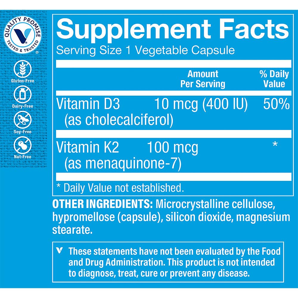 Foto 4 pulgar | Suplemento The Vitamin Shoppe De Vitamina K2-100 Mcg 90 Cápsulas - Venta Internacional.