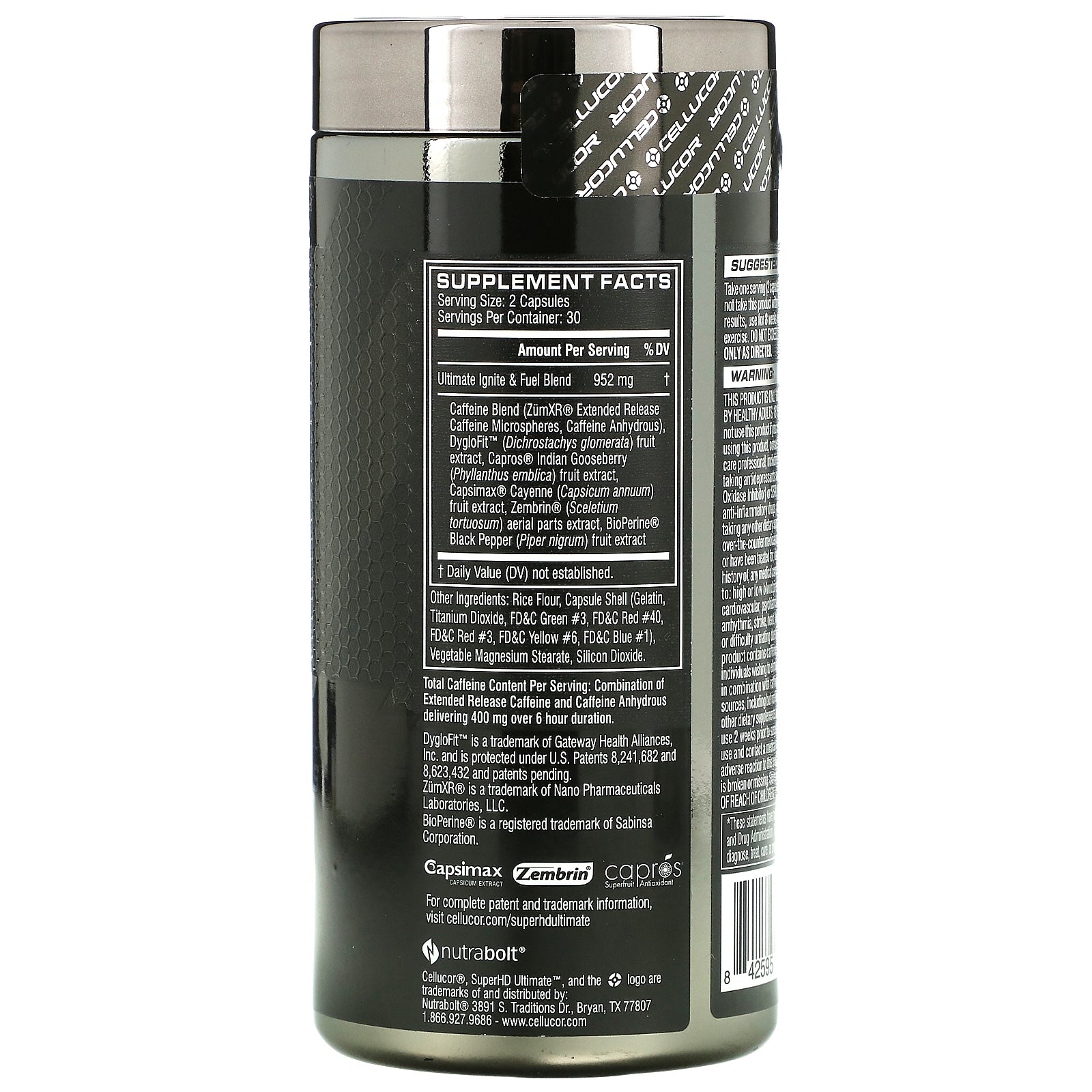 Foto 3 pulgar | Suplemento Cellucor Super Hd Ultimate 60 Cápsulas - Venta Internacional.
