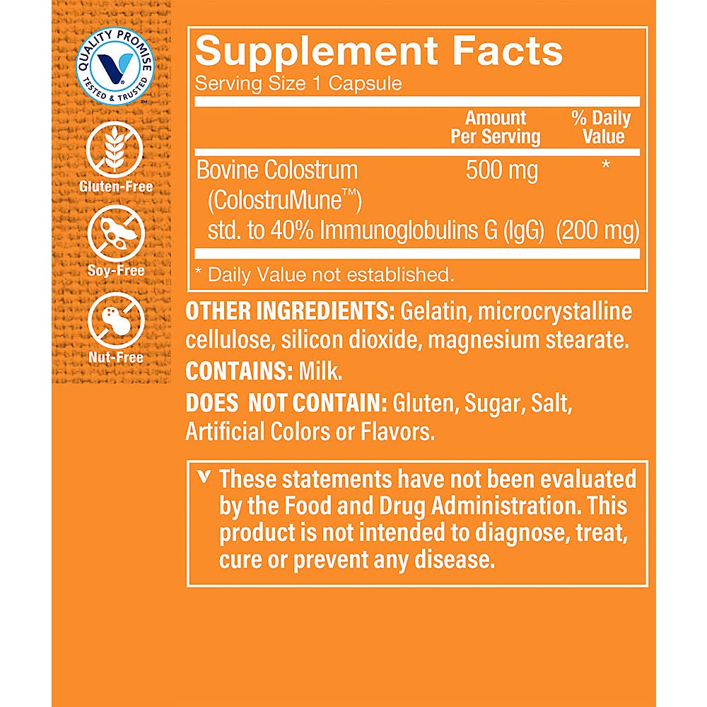 Foto 4 pulgar | Suplemento The Vitamin Shoppe Con Calostro 40% Igg 120 Cápsulas - Venta Internacional.