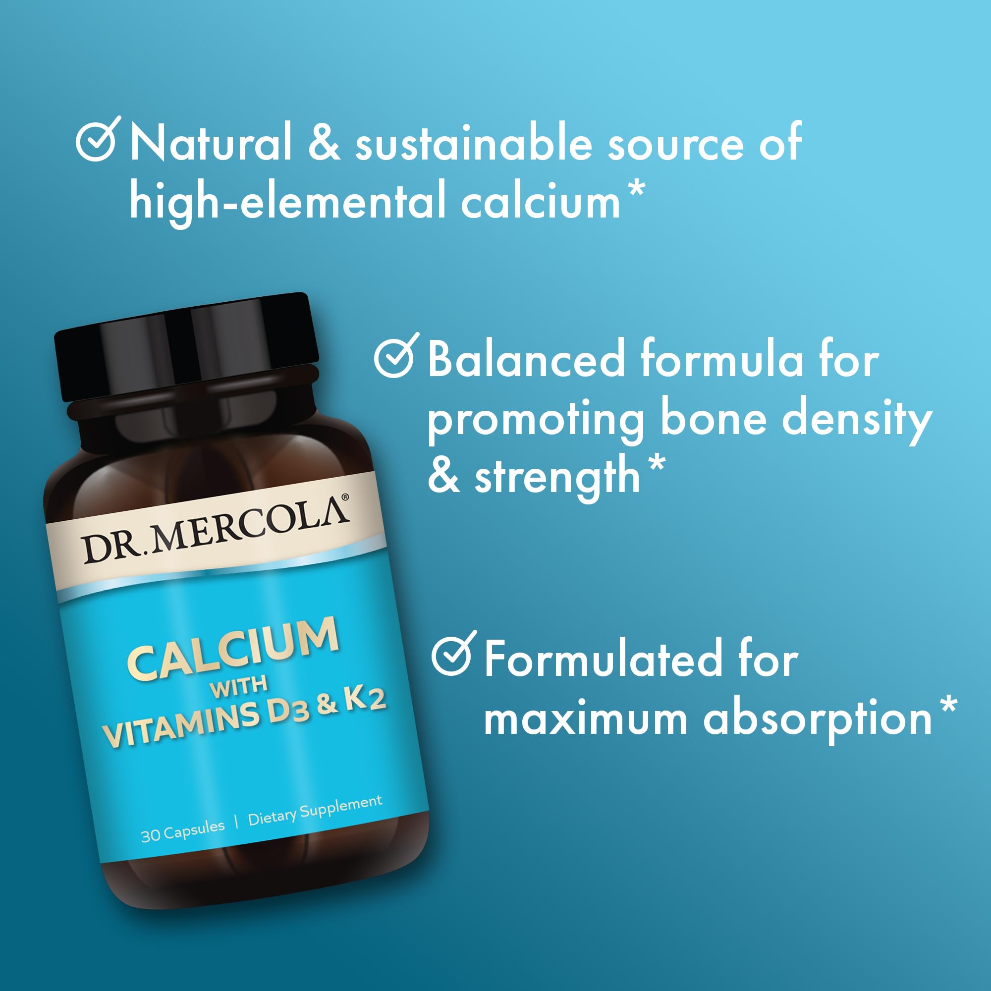 Foto 6 pulgar | Suplemento Dr. Mercola Calcium Con Vitaminas D3 Y K2 30 Cápsulas - Venta Internacional.
