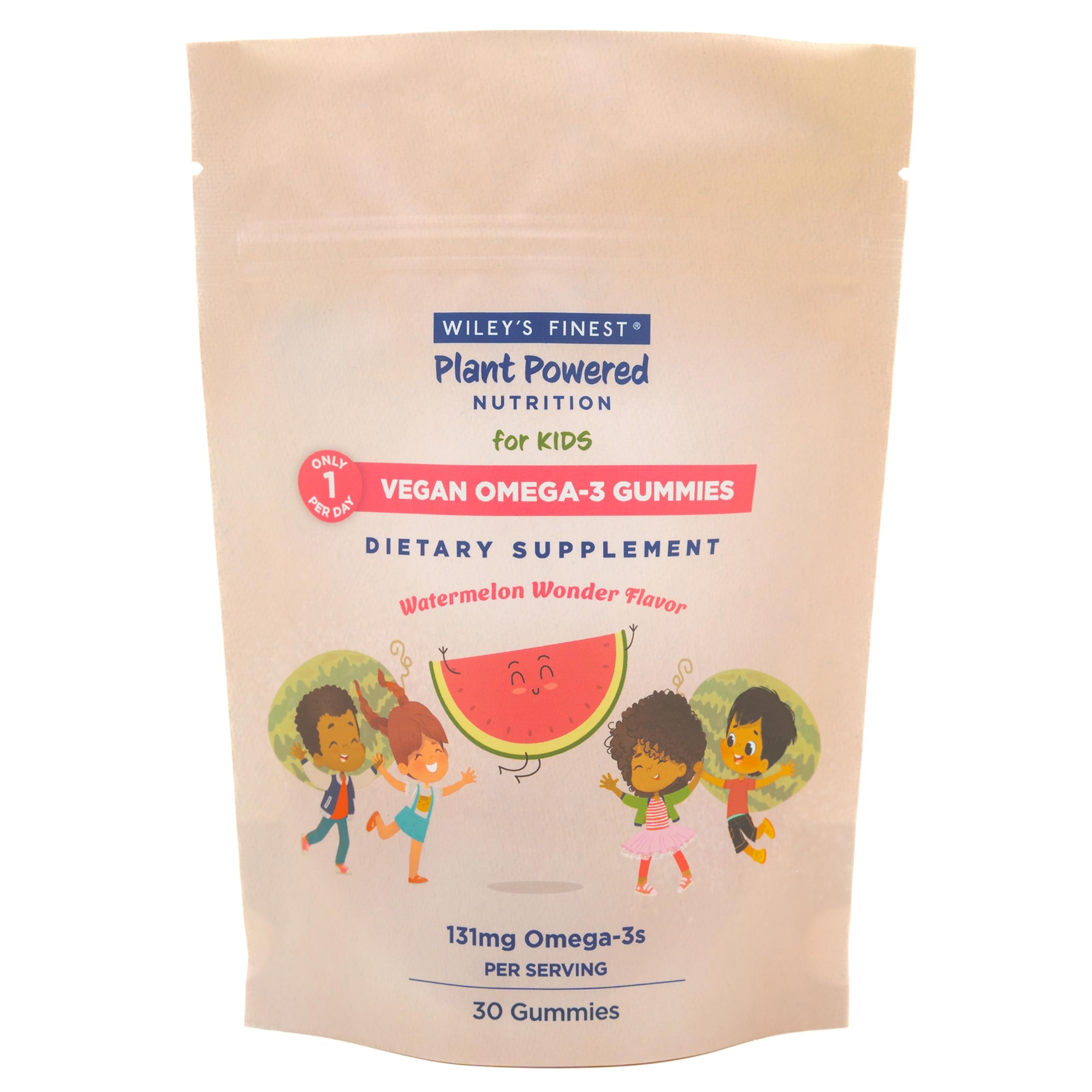 Foto 2 pulgar | Gomitas Omega-3 Wiley's Finest Kids Vegan Watermelon 30u - Venta Internacional.