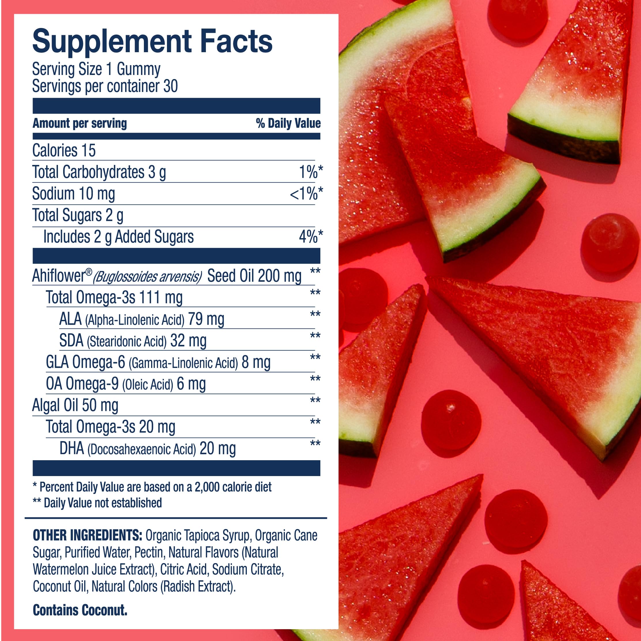 Foto 3 pulgar | Gomitas Omega-3 Wiley's Finest Kids Vegan Watermelon 30u - Venta Internacional.