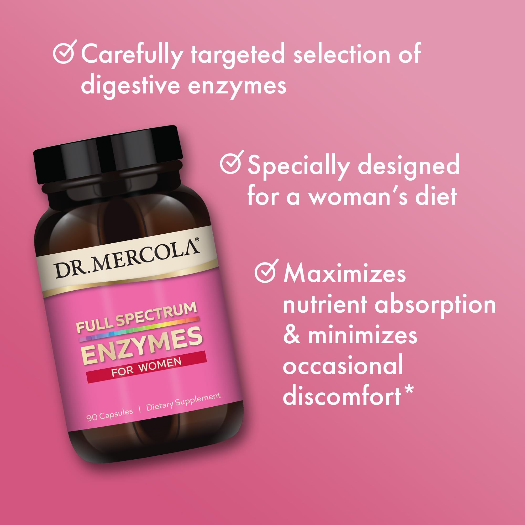 Foto 6 pulgar | Suplemento Dr. Mercola Full Spectrum Enzymes Para Mujer 90 Cápsulas - Venta Internacional.