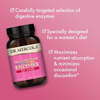 Foto 5 | Suplemento Dr. Mercola Full Spectrum Enzymes Para Mujer 90 Cápsulas - Venta Internacional.