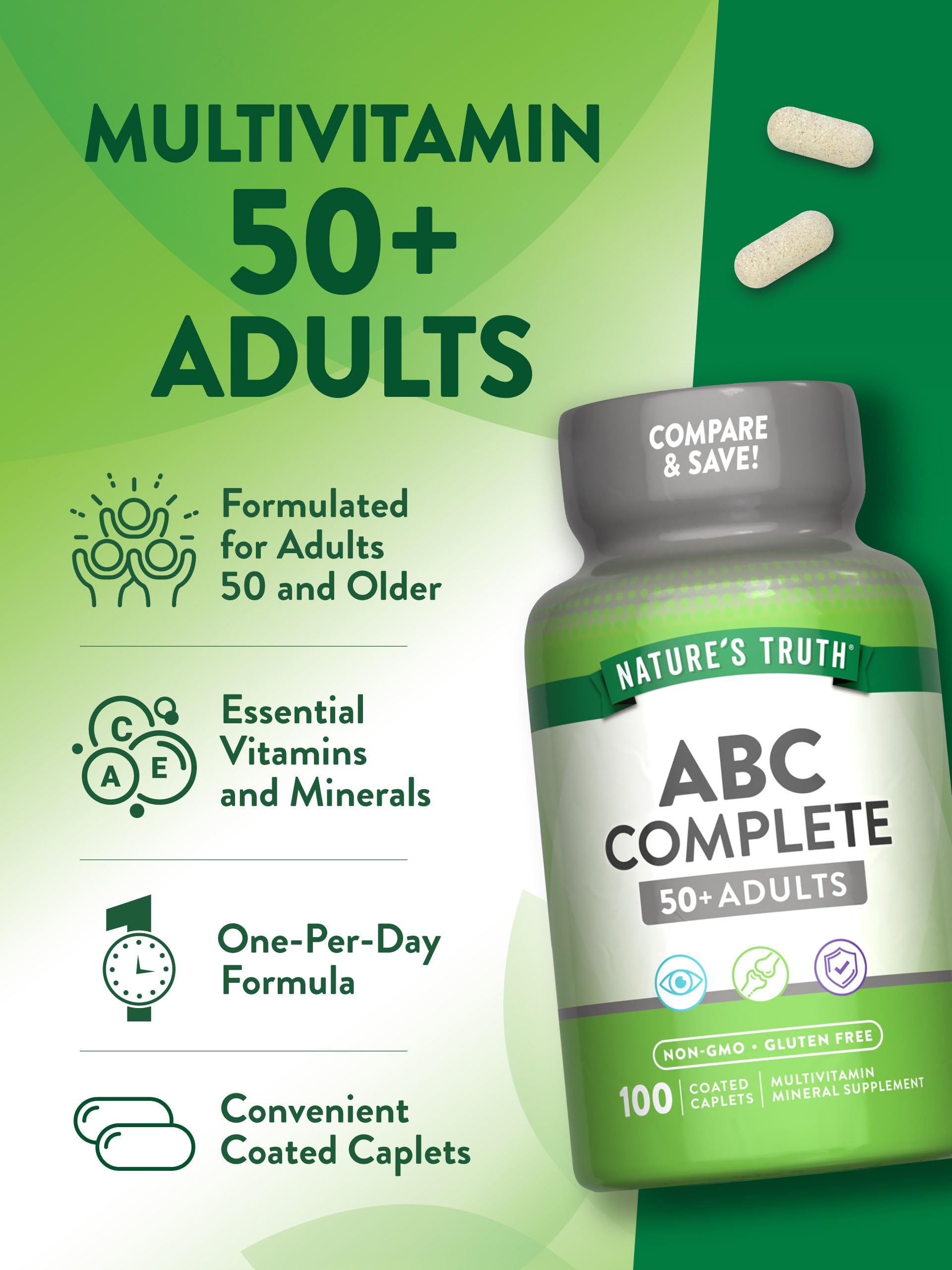 Foto 6 pulgar | Multivitamínico Nature's Truth Para Adultos Mayores De 50 Años Con Vitamina D Y C - Venta Internacional.