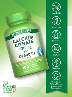 Foto 3 | Complemente El Citrato De Calcio De Nature's Truth Con Vitamina D3 - Venta Internacional.
