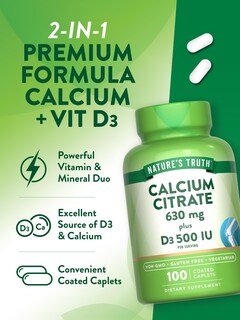 Foto 5 | Complemente El Citrato De Calcio De Nature's Truth Con Vitamina D3 - Venta Internacional.