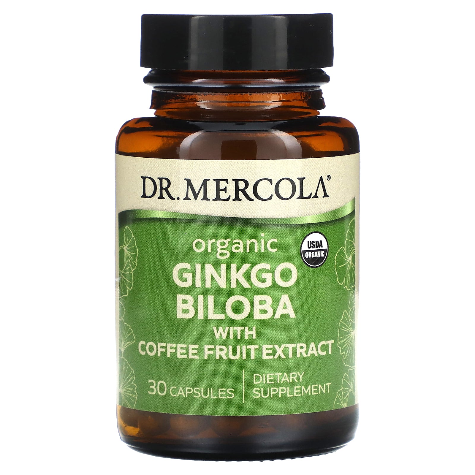 Foto 2 pulgar | Suplemento Dr. Mercola Organic Ginkgo Biloba Con Café 30 Cápsulas - Venta Internacional.