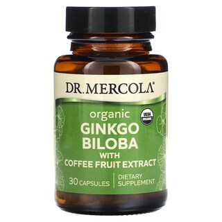 Foto 1 | Suplemento Dr. Mercola Organic Ginkgo Biloba Con Café 30 Cápsulas - Venta Internacional.