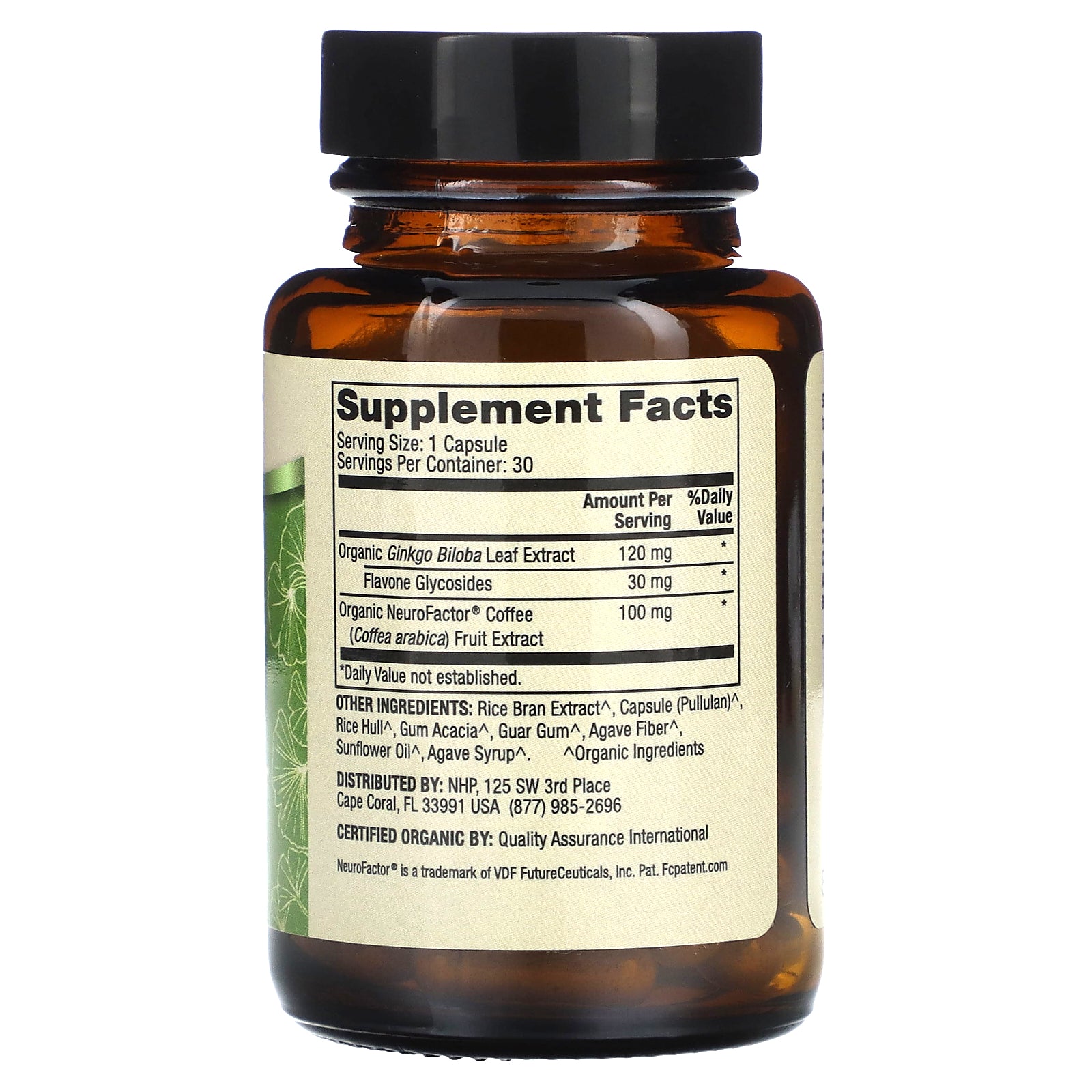 Foto 3 pulgar | Suplemento Dr. Mercola Organic Ginkgo Biloba Con Café 30 Cápsulas - Venta Internacional.