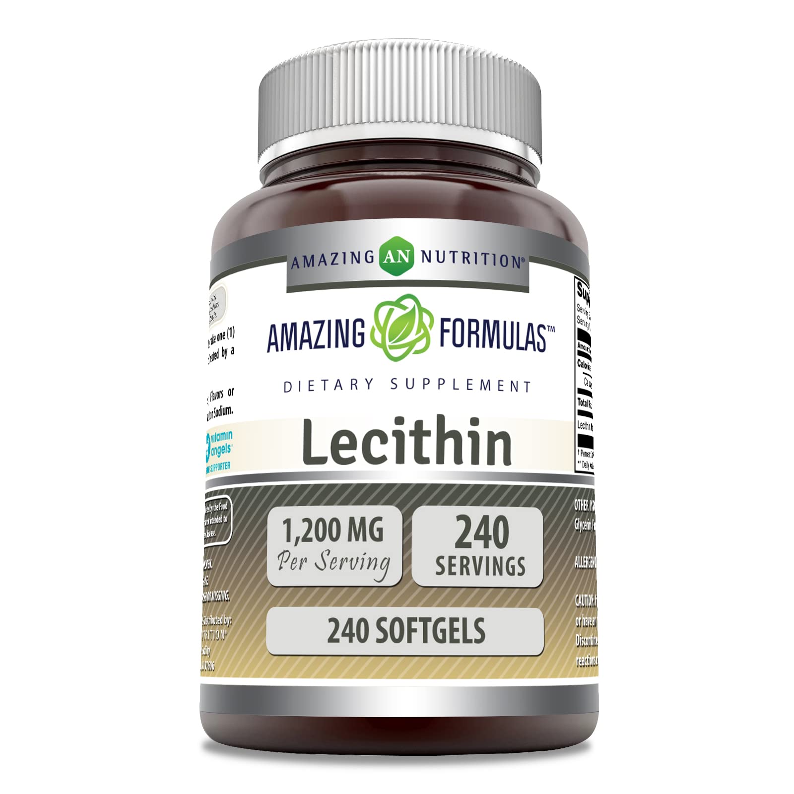 Foto 1 | Suplemento De Lecitina De Amazing Formulas, 1200 Mg, 240 Cápsulas Blandas - Venta Internacional.