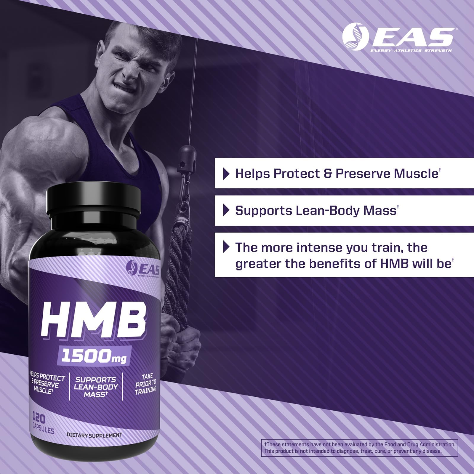 Foto 4 pulgar | Suplemento Eas Hmb 1500 Mg De Beta-hidroxi Beta-metilbutirato - Venta Internacional.
