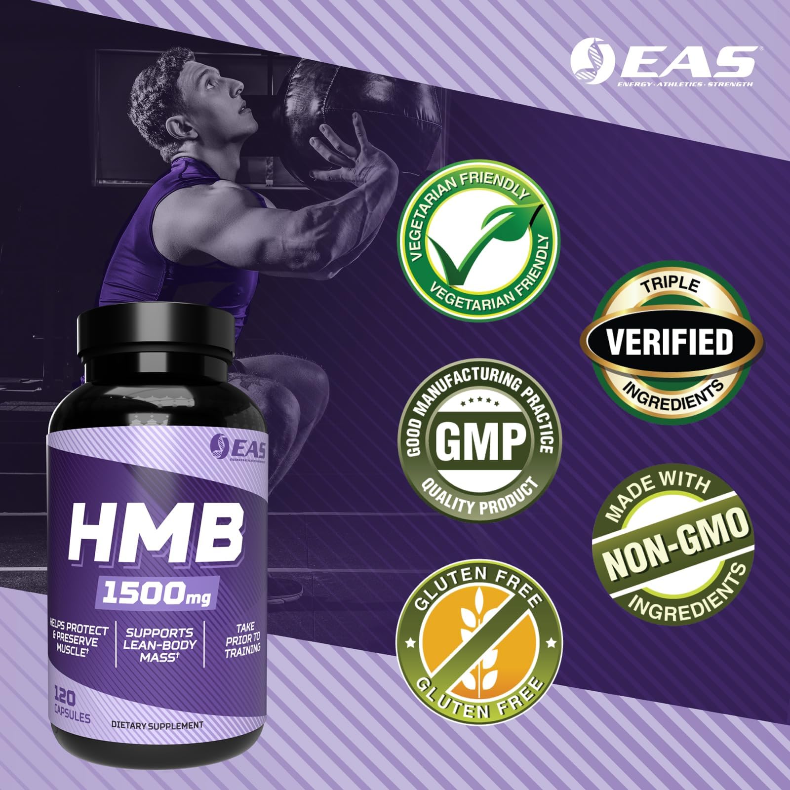 Foto 4 | Suplemento Eas Hmb 1500 Mg De Beta-hidroxi Beta-metilbutirato - Venta Internacional.