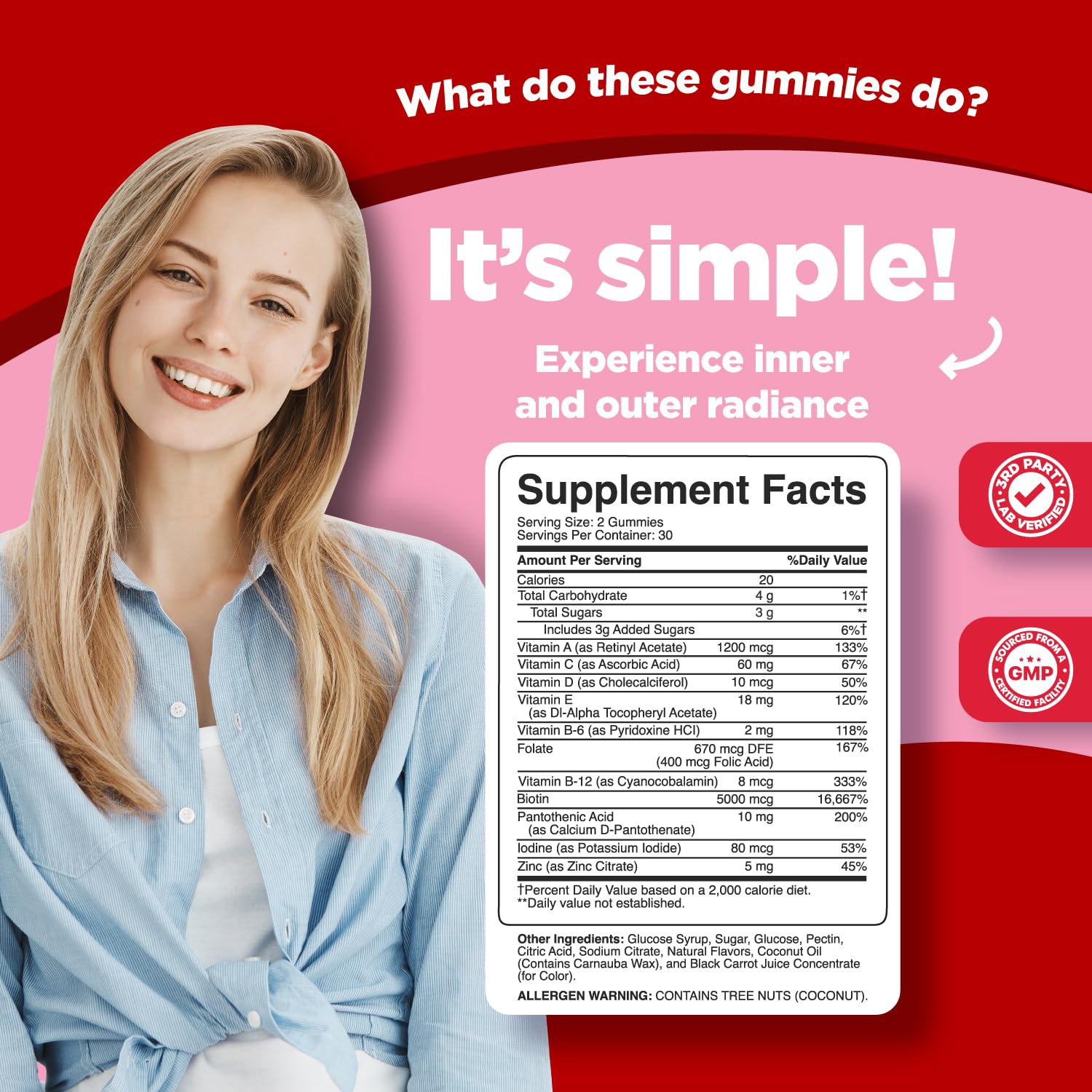 Foto 3 pulgar | Gomitas De Biotina Phytoral Para El Crecimiento Del Cabello Y Las Uñas 5000 Mcg - Venta Internacional.