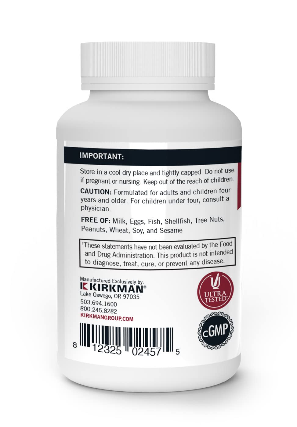 Foto 4 pulgar | Herbal Sleep Aid Kirkman 60 Cápsulas Hipoalergénicas Sin Gluten - Venta Internacional.