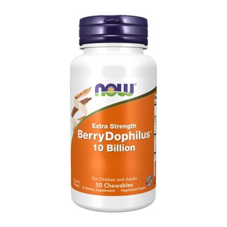 Foto 1 | Suplementos: 50 Comprimidos Masticables Berrydophilus Extra Strength De Now Foods - Venta Internacional.