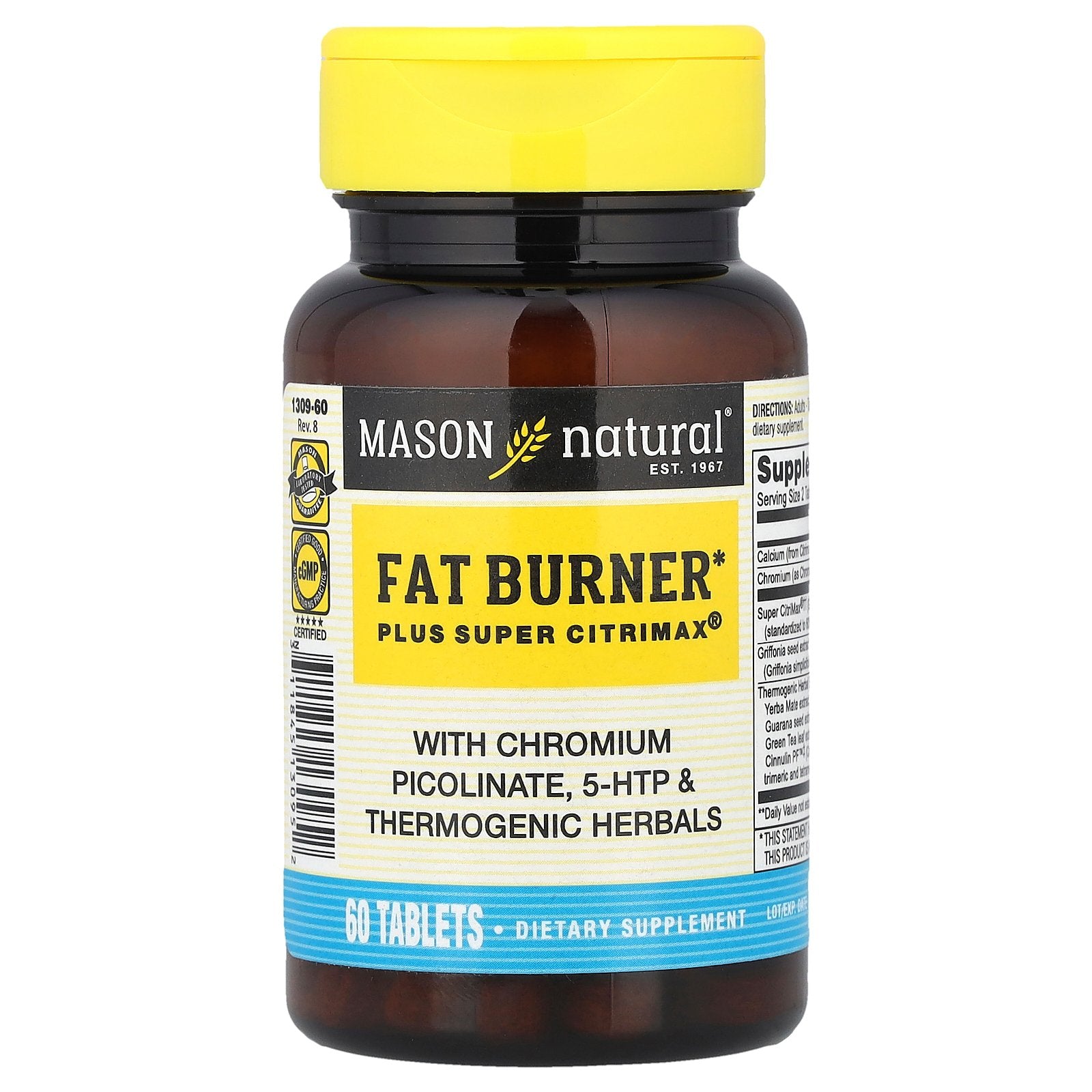 Foto 2 pulgar | Suplemento Mason Natural Fat Burner Plus Super Citrimax 60 Comprimidos - Venta Internacional